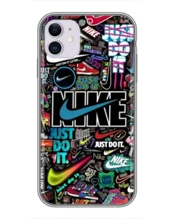 Чехол для iPhone 11 с картинкой «Яркий коллаж Nike»