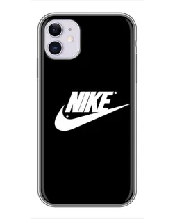 Чехол для iPhone 11 с картинкой «Мазки краски Nike»