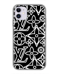 Чохол для iPhone 11 з картинкою «Чорно-білий візерунок LV»