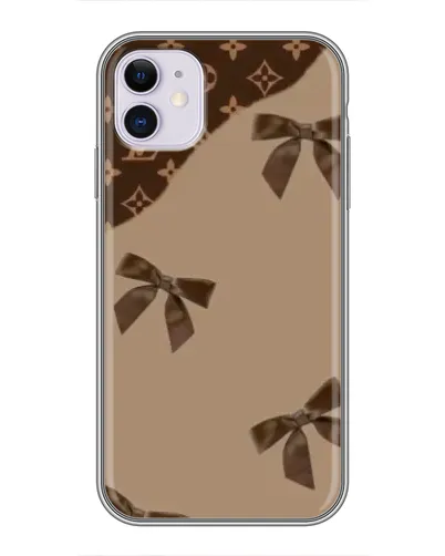 Чохол для iPhone 11 з картинкою «LV — кавовий атлас»