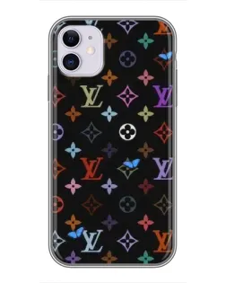 Чохол для iPhone 11 з картинкою «Кольорова монограма LV»