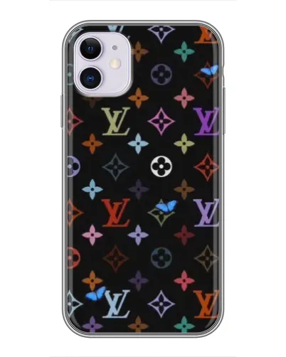 Чохол для iPhone 11 з картинкою «Кольорова монограма LV»