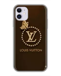 Чохол для iPhone 11 з картинкою «LV — золота печатка»