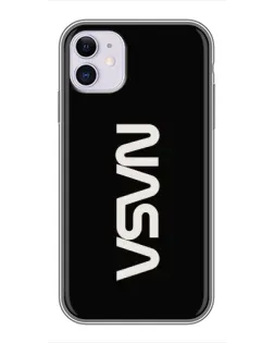 Чохол для iPhone 11 з картинкою «NASA — вертикальний логотип»