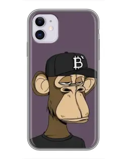 Чохол для iPhone 11 з картинкою «Bored Ape в кепці»