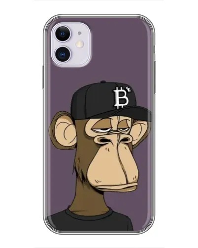 Чохол для iPhone 11 з картинкою «Bored Ape в кепці»