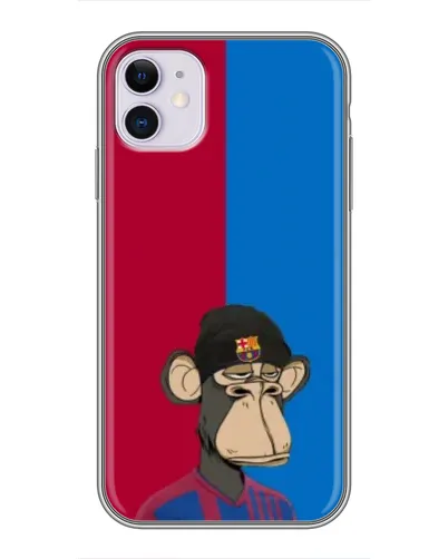 Чохол для iPhone 11 з картинкою «Bored Ape — фанат Барси»