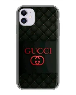 Чохол для iPhone 11 з картинкою «Gucci — стьобаний чорний»