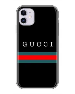 Чохол для iPhone 11 з картинкою «Gucci — червоний пояс»