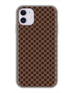 Чохол для iPhone 11 з картинкою «Gucci — шоколадна сітка»