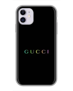 Чохол для iPhone 11 з картинкою «Gucci — неоновий мінімалізм»