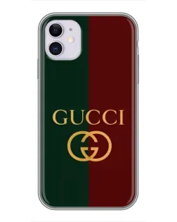 Чохол для iPhone 11 з картинкою «Gucci — темно-зелений градієнт»