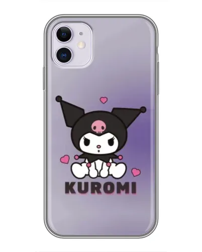 Чохол для iPhone 11 з картинкою «Kuromi — фіолетовий арт»