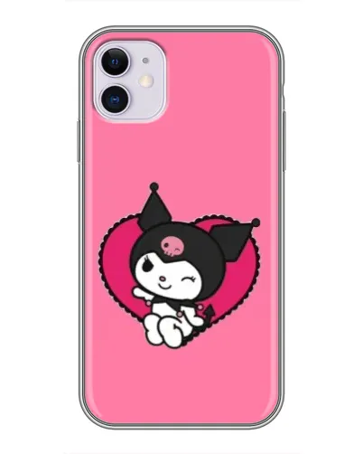 Чохол для iPhone 11 з картинкою «Kuromi — любов у серці»