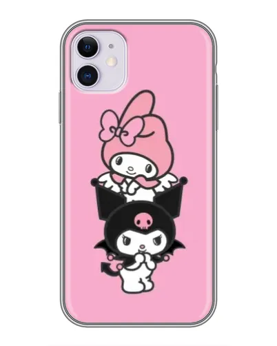 Чохол для iPhone 11 з картинкою «Тріо My Melody та Kuromi»