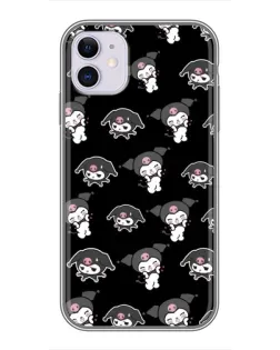 Чехол для iPhone 11 с картинкой «Черный паттерн Kuromi» Чехол для iPhone 11 с картинкой «Черный паттерн Kuromi»