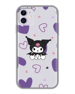 Чехол для iPhone 11 с картинкой «Kuromi и лавандовые сердца» Чехол для iPhone 11 с картинкой «Kuromi и лавандовые сердца»