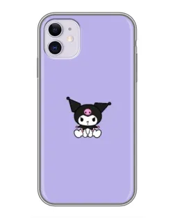 Чехол для iPhone 11 с картинкой «Kuromi — фиолетовый минимализм» Чехол для iPhone 11 с картинкой «Kuromi — фиолетовый минимализм»