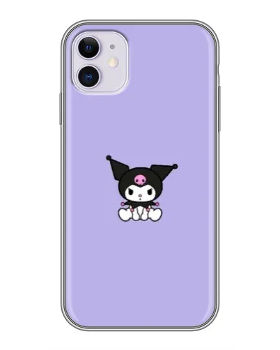 Чохол для iPhone 11 з картинкою «Kuromi — фіолетовий мінімалізм»