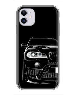 Чохол для iPhone 11 з картинкою «Темний силует BMW»