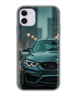 Чохол для iPhone 11 з картинкою «BMW у вогнях міста»