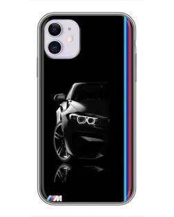Чохол для iPhone 11 з картинкою «Силует BMW в темряві»