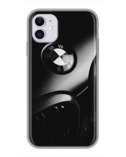 Чохол для iPhone 11 з картинкою «Емблема BMW — макро»