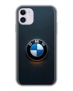 Чохол для iPhone 11 з картинкою «Логотип BMW — мінімалізм»