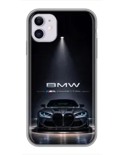 Чохол для iPhone 11 з картинкою «BMW крізь нічне місто»