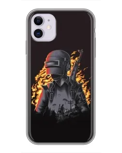 Чохол для iPhone 11 з картинкою «PUBG — вогняний силует»