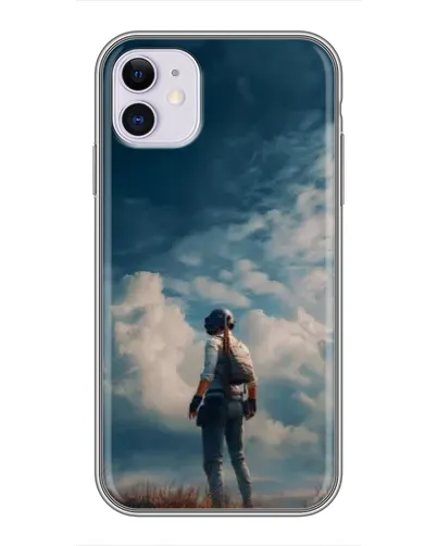 Чохол для iPhone 11 з картинкою «Герой PUBG на скелі»