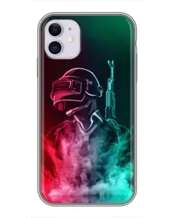 Чохол для iPhone 11 з картинкою «PUBG — вогняний воїн»