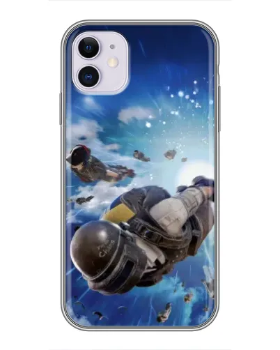 Чохол для iPhone 11 з картинкою «Десант PUBG — стрибок»