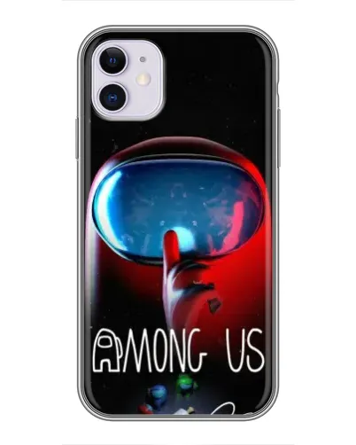 Чохол для iPhone 11 з картинкою «Червоний імпостер — макро»