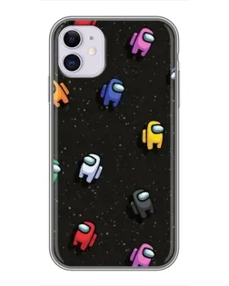 Чохол для iPhone 11 з картинкою «Космічний патерн Among Us»