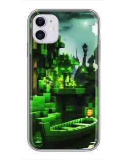Чохол для iPhone 11 з картинкою «Minecraft лісовий пейзаж»