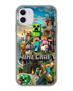 Чохол для iPhone 11 з картинкою «Замок Minecraft»