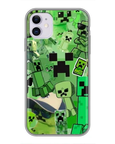 Чохол для iPhone 11 з картинкою «Кріпери Minecraft»