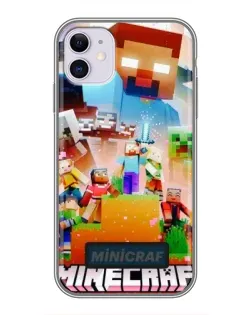 Чохол для iPhone 11 з картинкою «Minecraft герої гри»