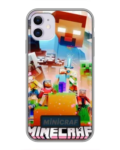 Чохол для iPhone 11 з картинкою «Minecraft герої гри»
