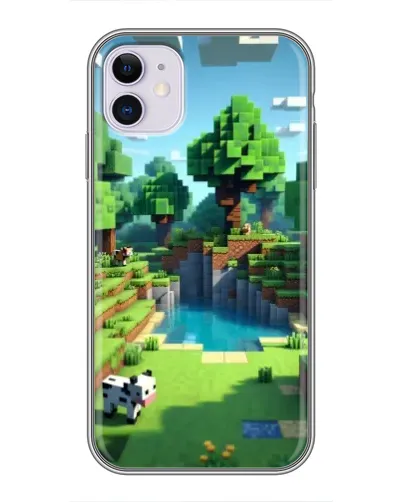 Чохол для iPhone 11 з картинкою «Minecraft літній день»