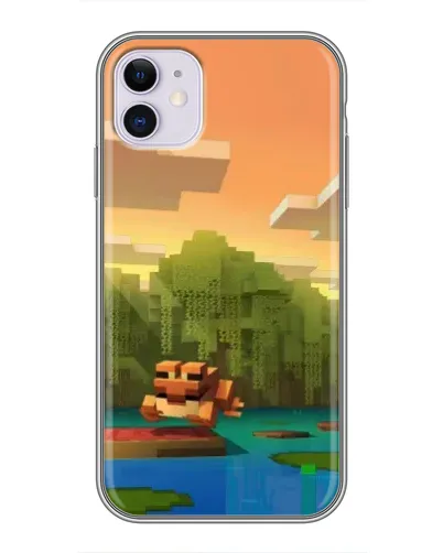 Чехол для iPhone 11 с картинкой «Майнкрафт закат солнца»