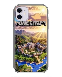 Чохол для iPhone 11 з картинкою «Minecraft панорама»