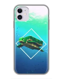 Чохол для iPhone 11 з картинкою «Черепаха Minecraft»