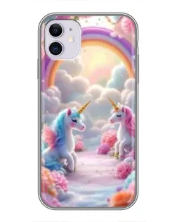 Чохол для iPhone 11 з картинкою «Веселка і єдинороги» Чохол для iPhone 11 з картинкою «Веселка і єдинороги»