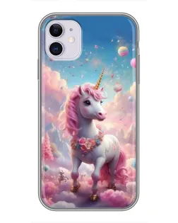 Чохол для iPhone 11 з картинкою «Єдиноріг серед хмар»