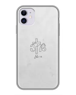 Чехол для iPhone 11 с картинкой «Иоанна 3:16 Крест» Чехол для iPhone 11 с картинкой «Иоанна 3:16 Крест»