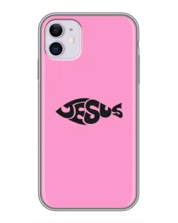 Чехол для iPhone 11 с картинкой «Розовый символ  Jesus»