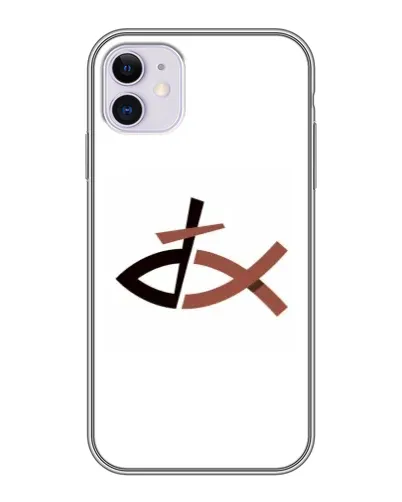 Чехол для iPhone 11 с картинкой «Рыба и крест»