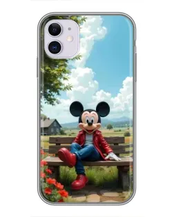 Чохол для iPhone 11 з картинкою «Міккі на лавці»